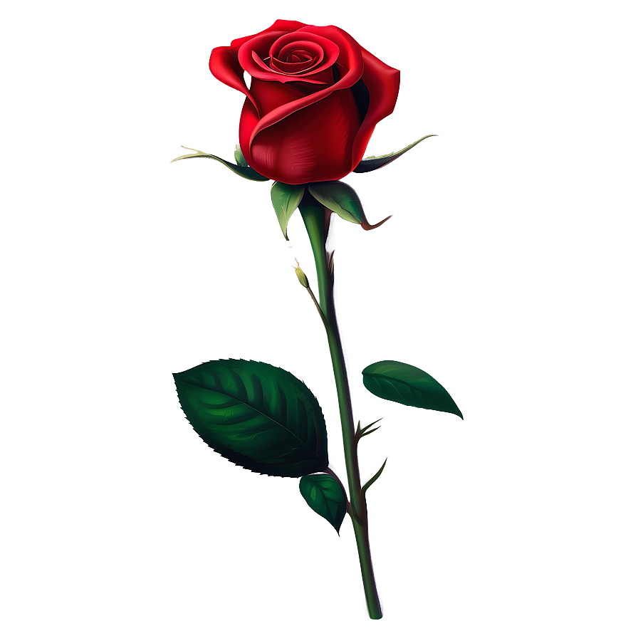 Romantic Red Rose Png Phm17