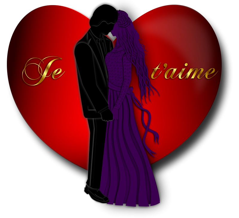 Romantic Silhouette Love Declaration.jpg PNG with transparent background