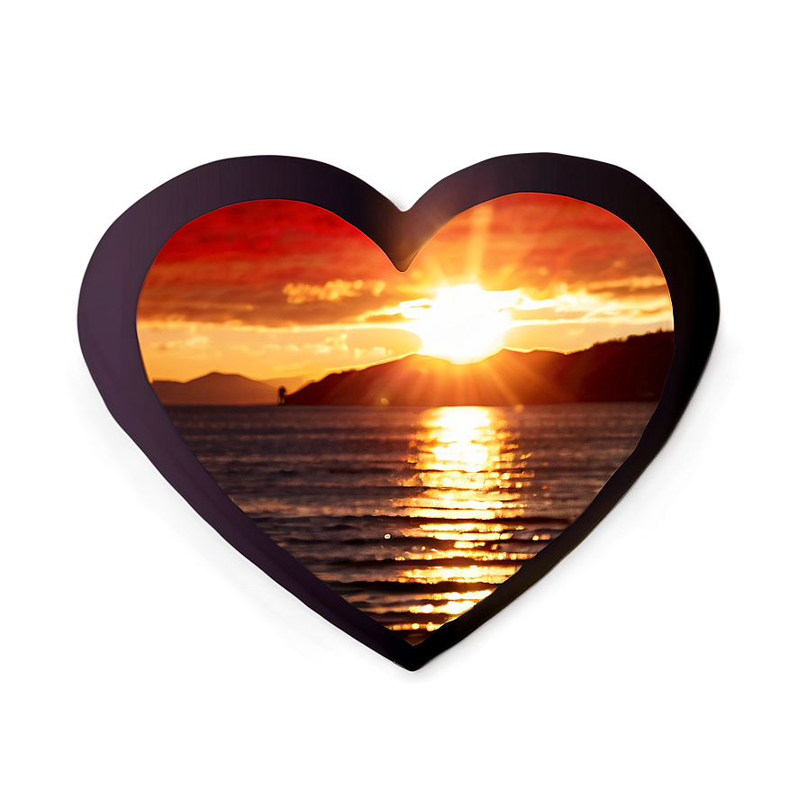 Romantic Valentine's Day Sunset Png Jfi