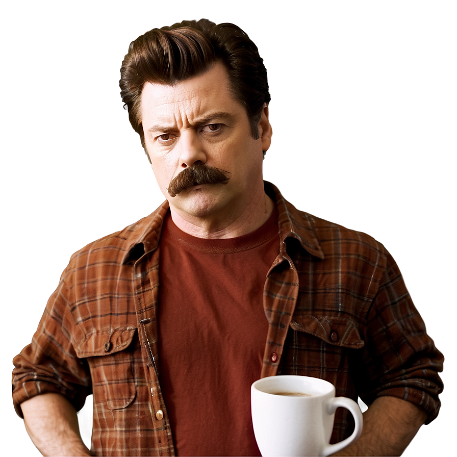 Ron Swanson Coffee Png 06242024