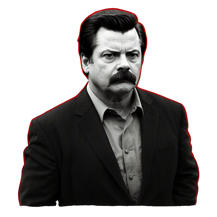 Ron Swanson Silhouette Png Krq