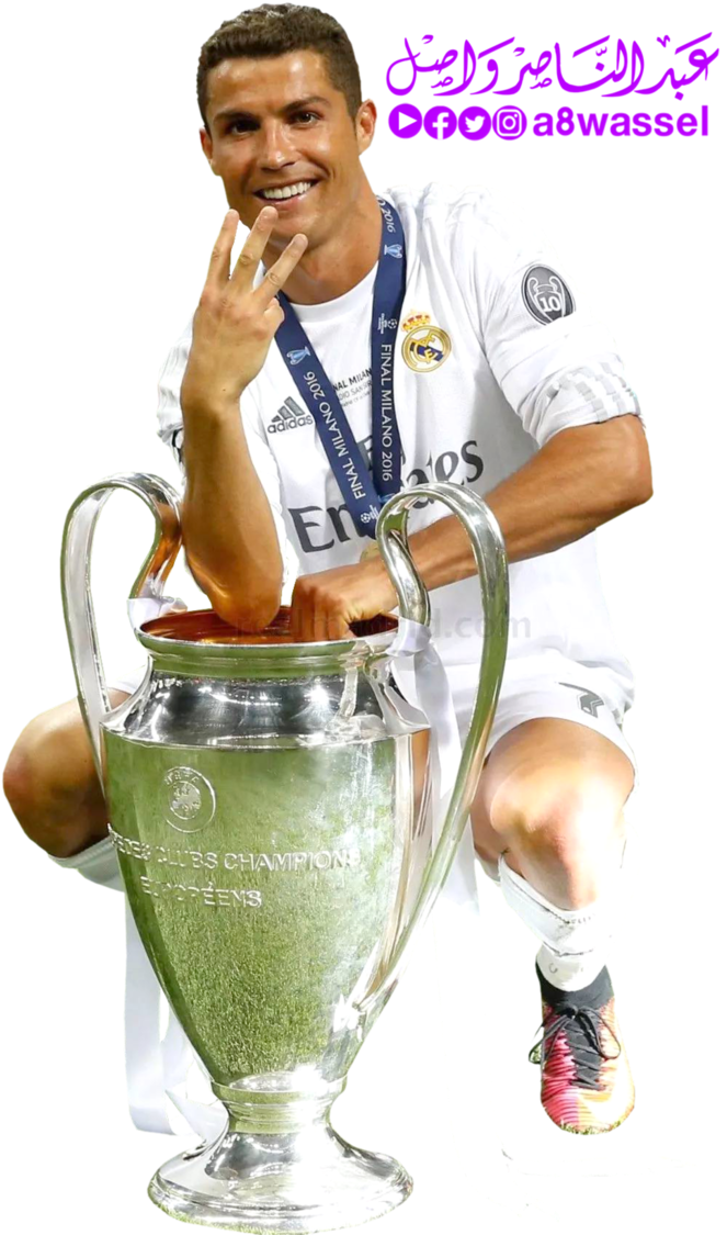 Ronaldo Champions League Trophy Celebration