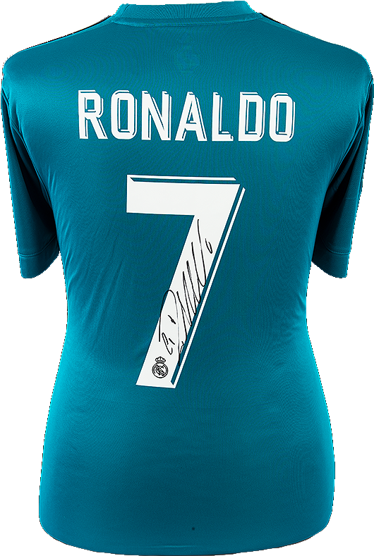 Ronaldo Number7 Real Madrid Jersey PNG with transparent background