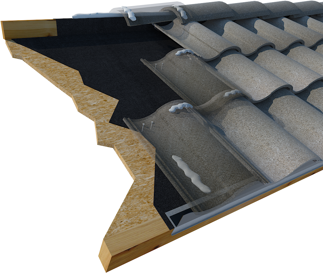 Roof Construction Cross Section3 D Model