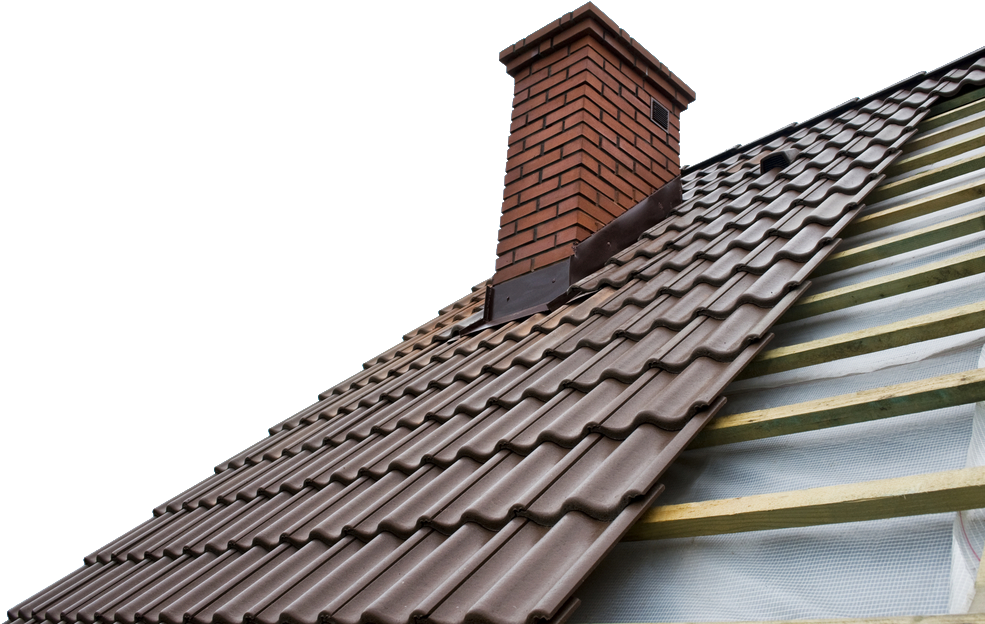 Roofwith Brick Chimneyand Tiles