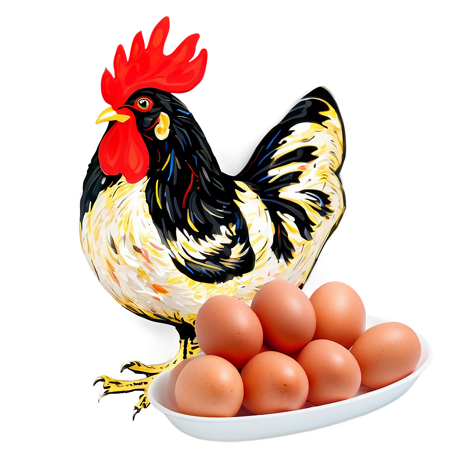 Rooster Egg Basket Png 05242024