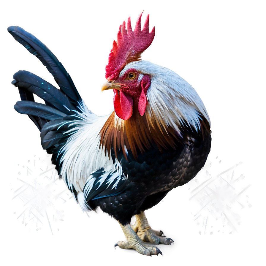 Rooster In Snow Scene Png 9