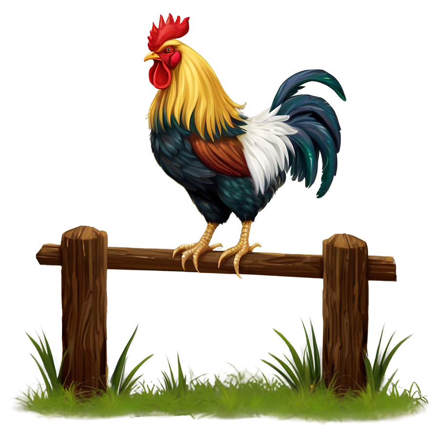 Rooster On Fence Post Png Ure15