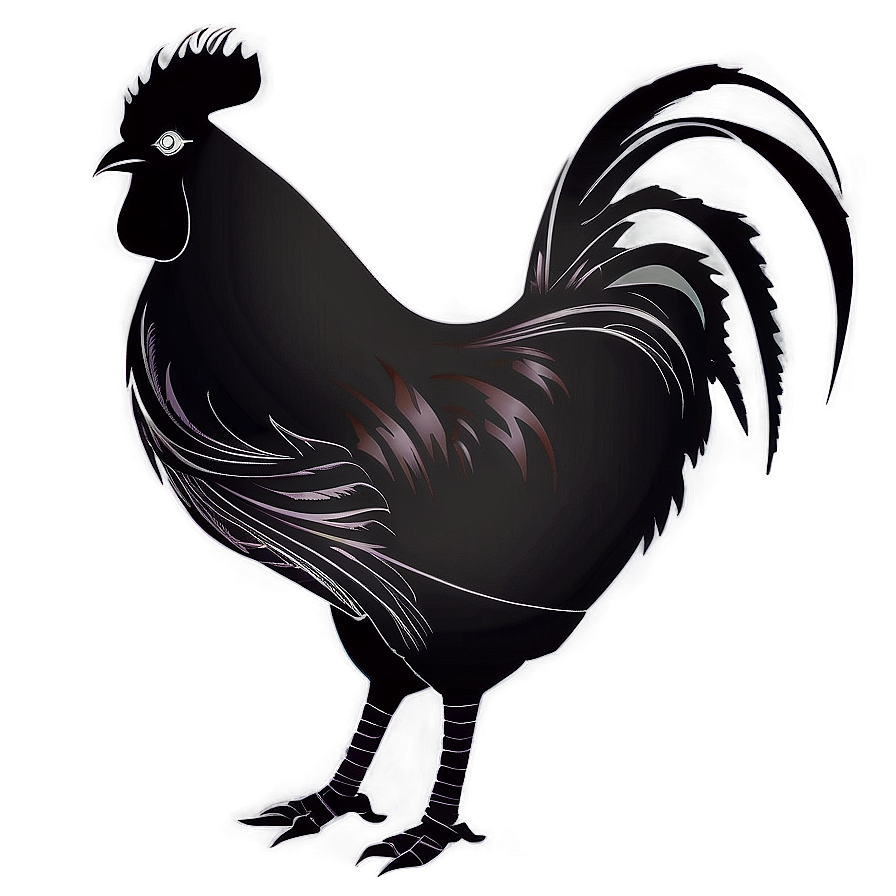 Rooster Silhouette Clipart Png Wvs83