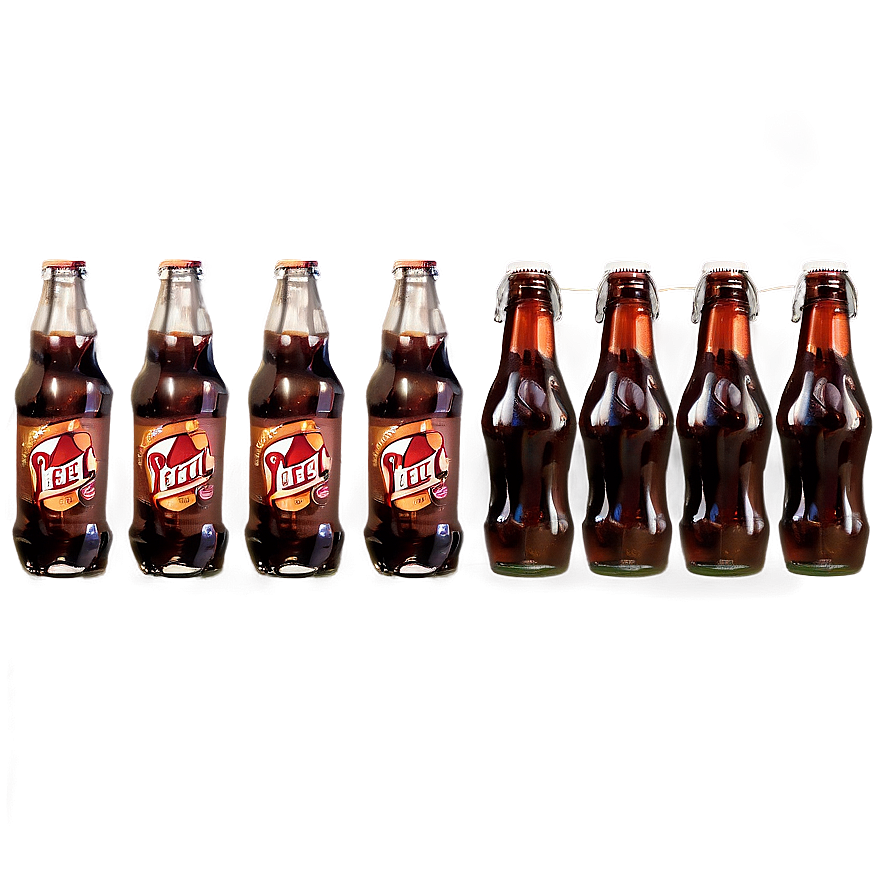 Root Beer In Glass Bottles Png 23