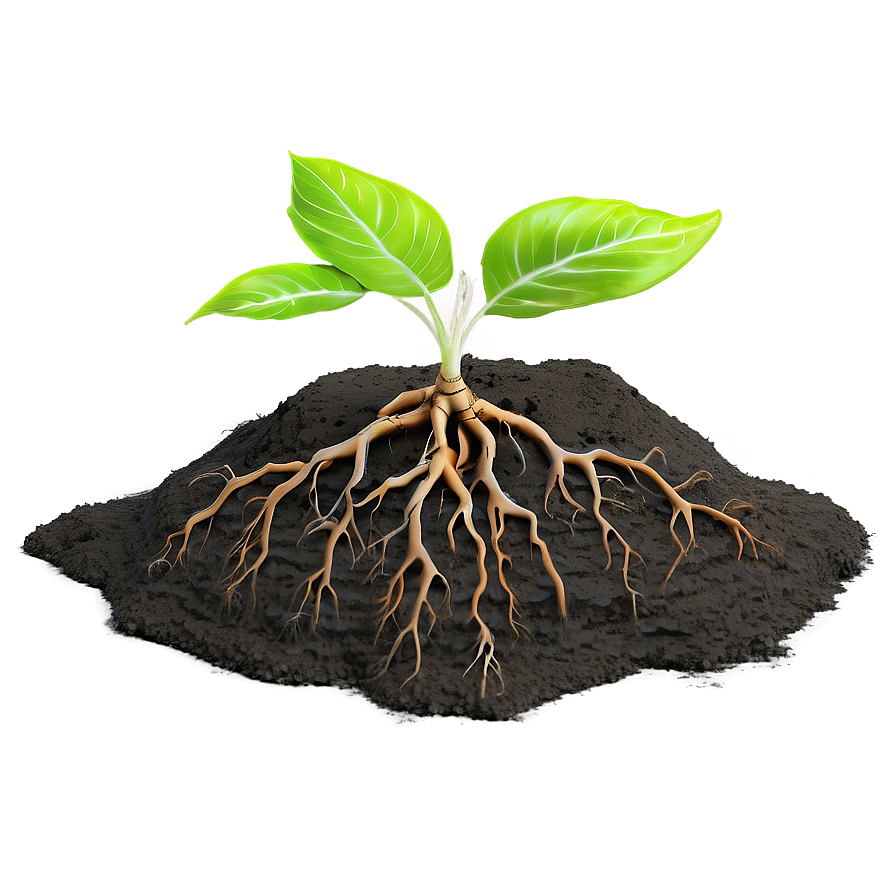 Root in Soil Layer PNG fym25 PNG with transparent background