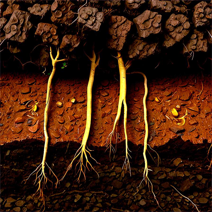 Root in Soil Layer PNG vte PNG with transparent background