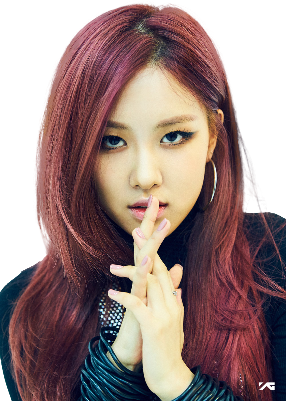 Rose Blackpink Red Hair, HD Png Download PNG with transparent background