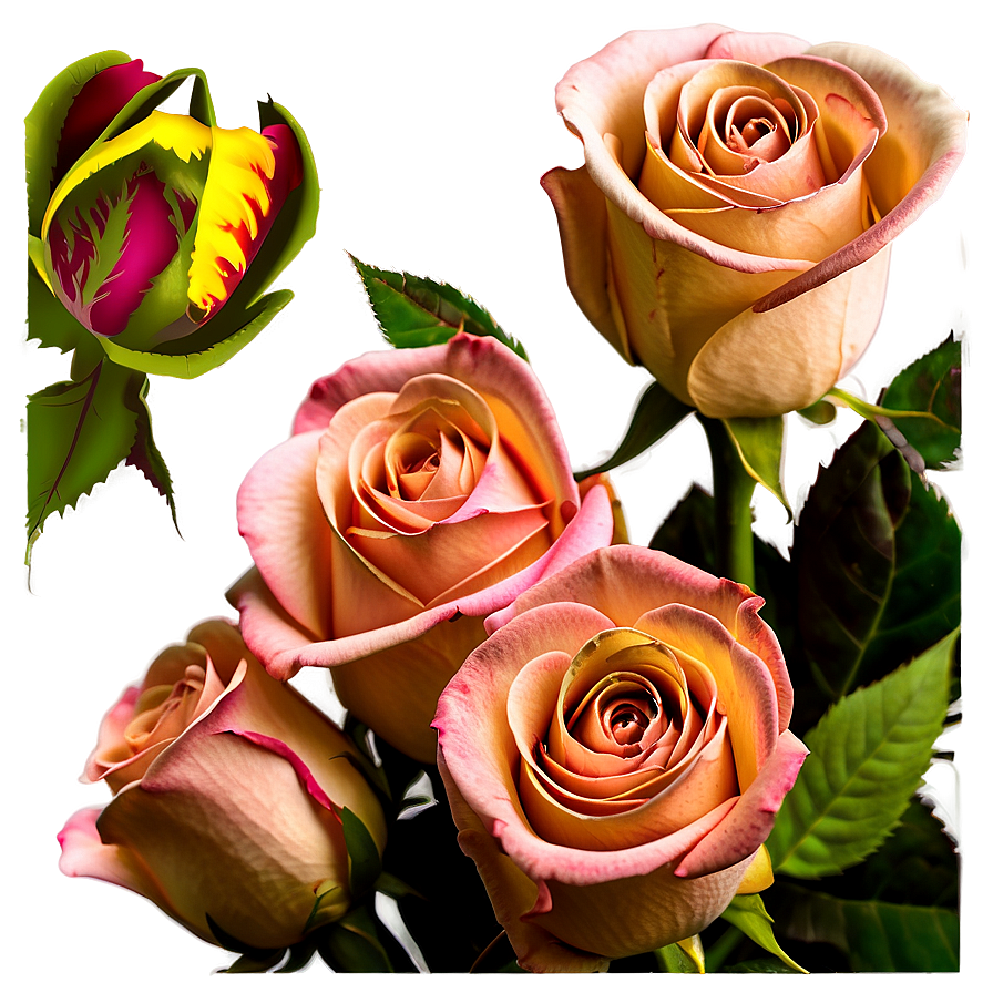 Rose Bouquet Clipart Png 06272024