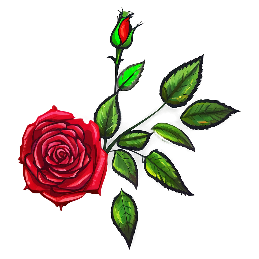 Rose Flower Sketch Png Cba