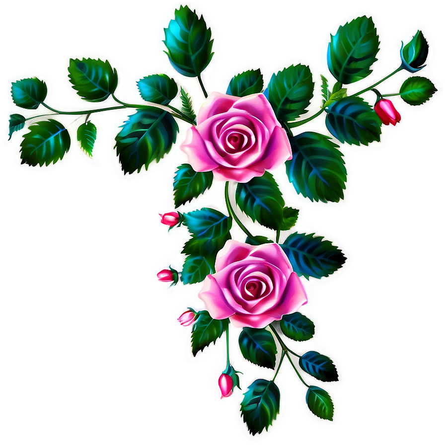 Rose Garland Clipart Png 06272024