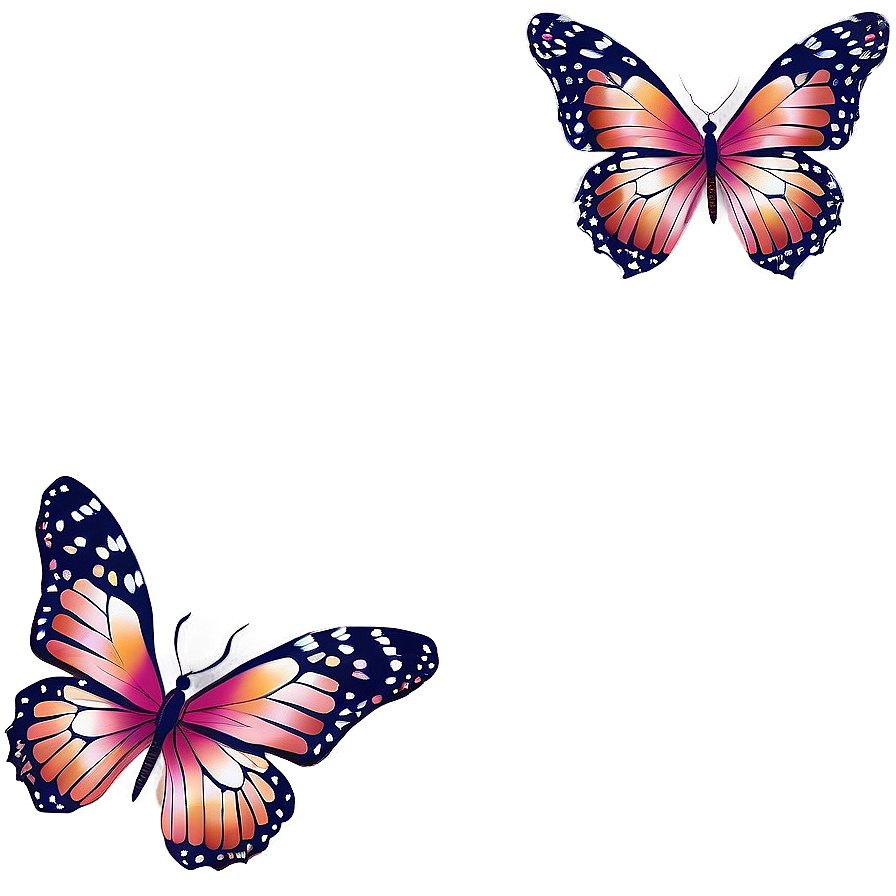 Rose Gold Butterfly Background Png 06282024