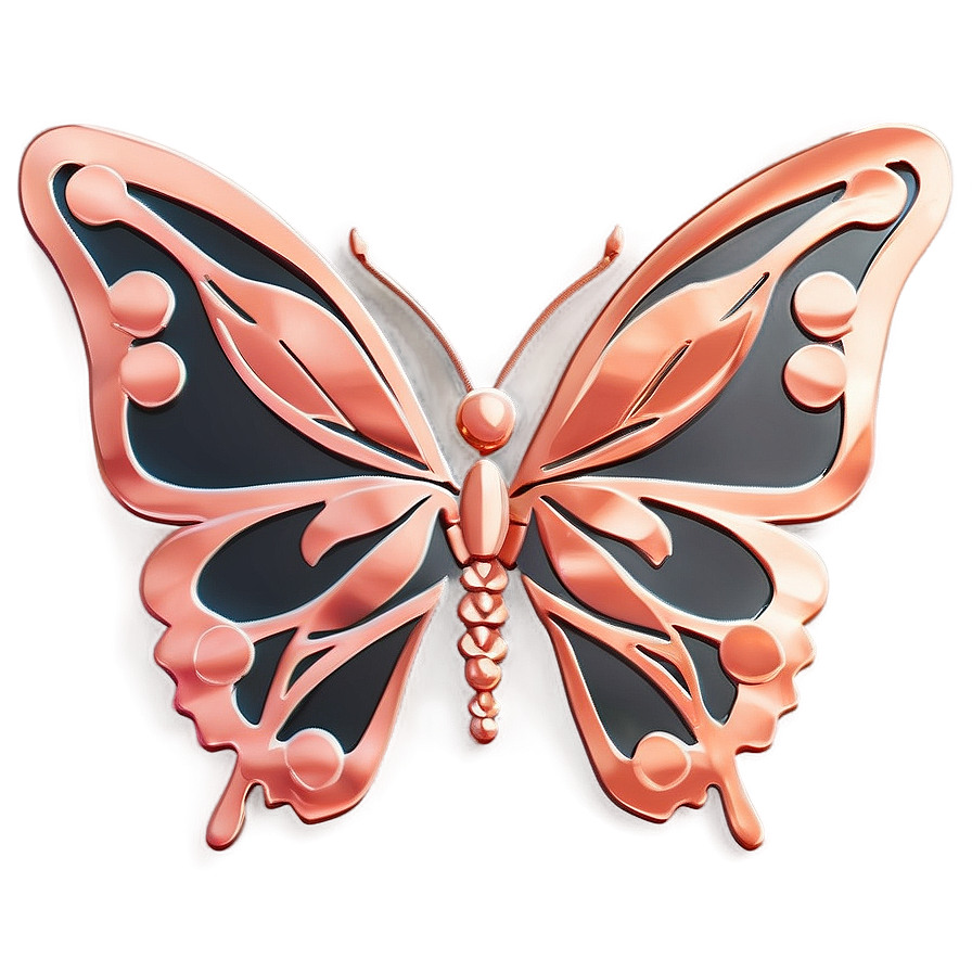 Rose Gold Butterfly Emblem Png Wxw88