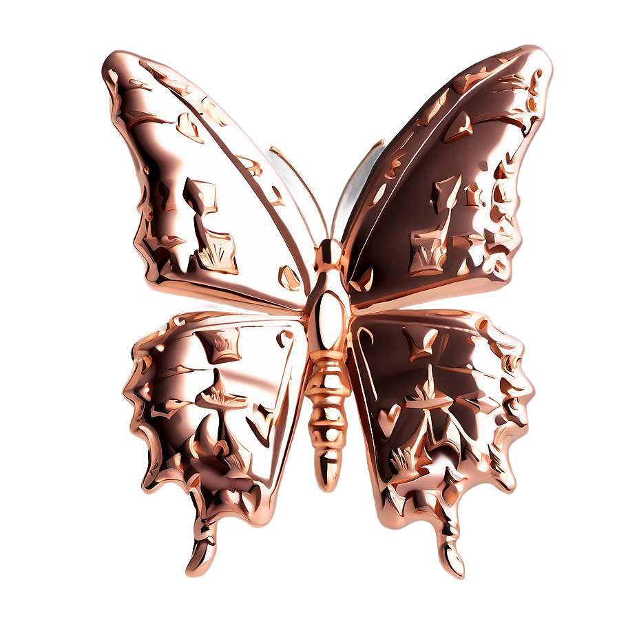 Rose Gold Butterfly Graphic Png 06282024