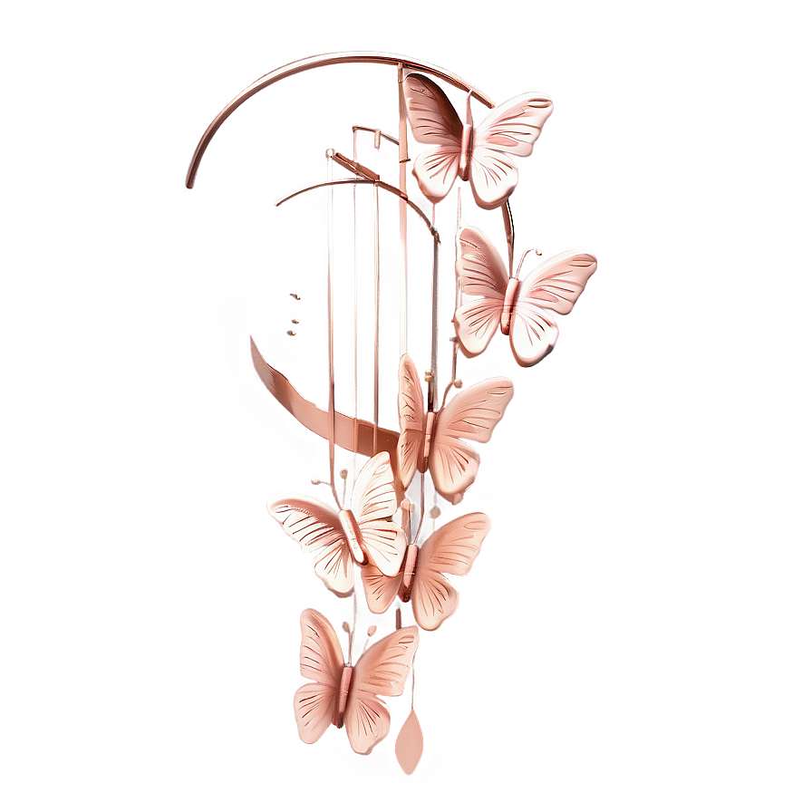 Rose Gold Butterfly Mobile Png Rfo