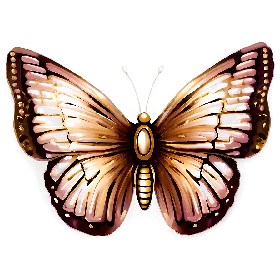 Rose Gold Butterfly Theme Png Nqt