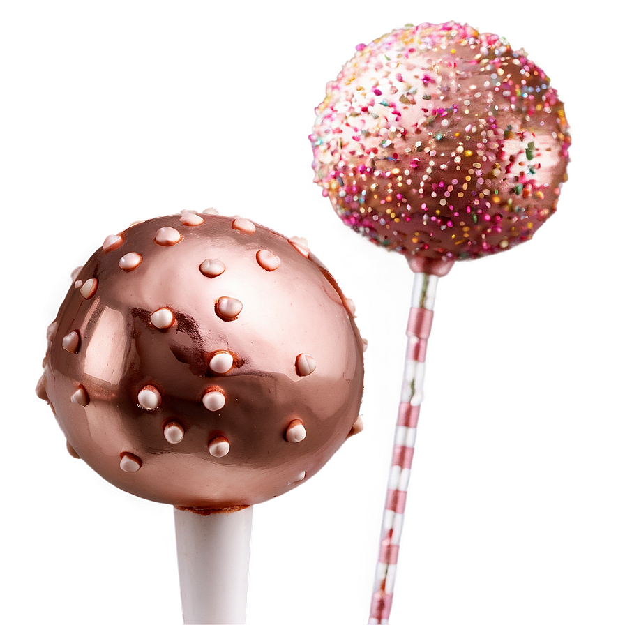 Rose Gold Cake Pop Png 06212024