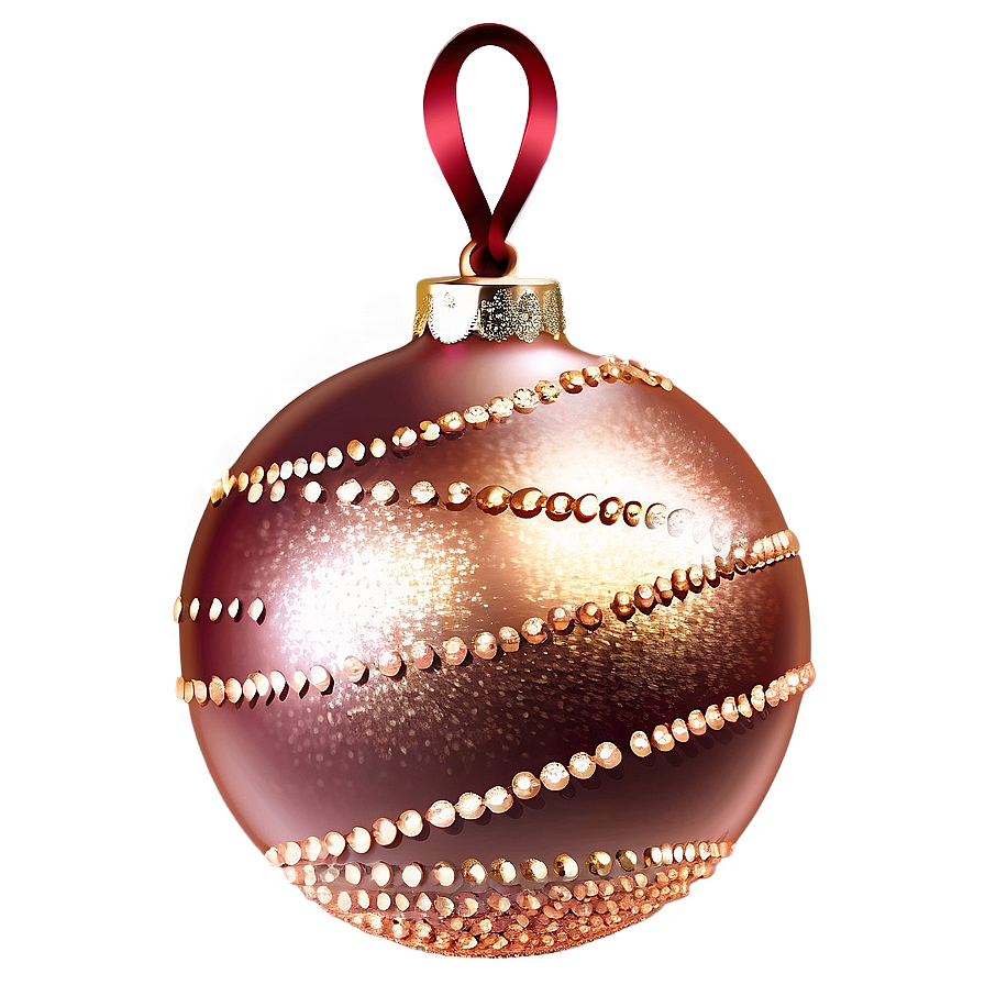 Rose Gold Glitter Christmas Ornaments Png Hjc61