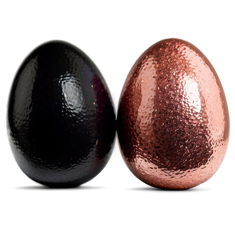 Rose Gold Glitter Easter Eggs Png 06252024