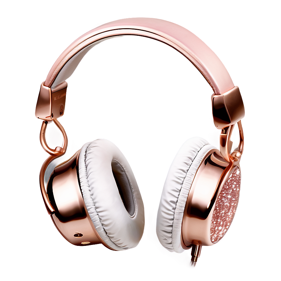 Rose Gold Glitter Headphones Png Dhd