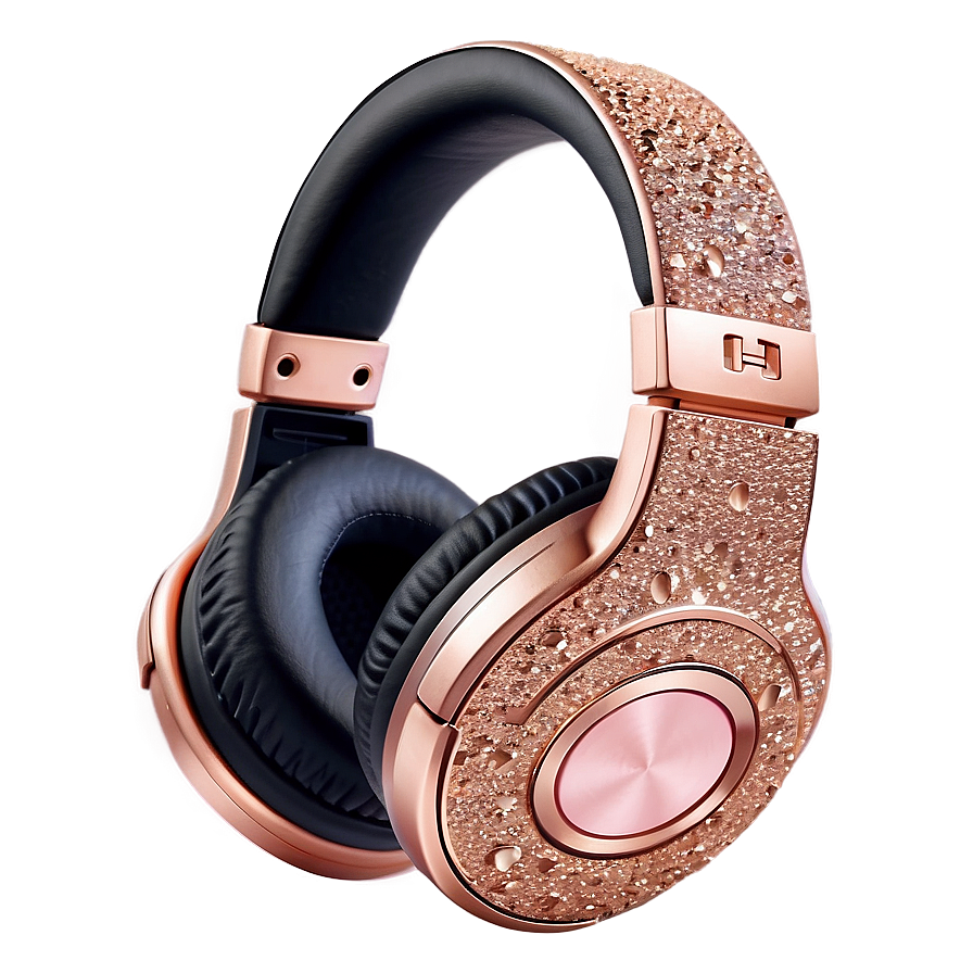 Rose Gold Glitter Headphones Png Msc