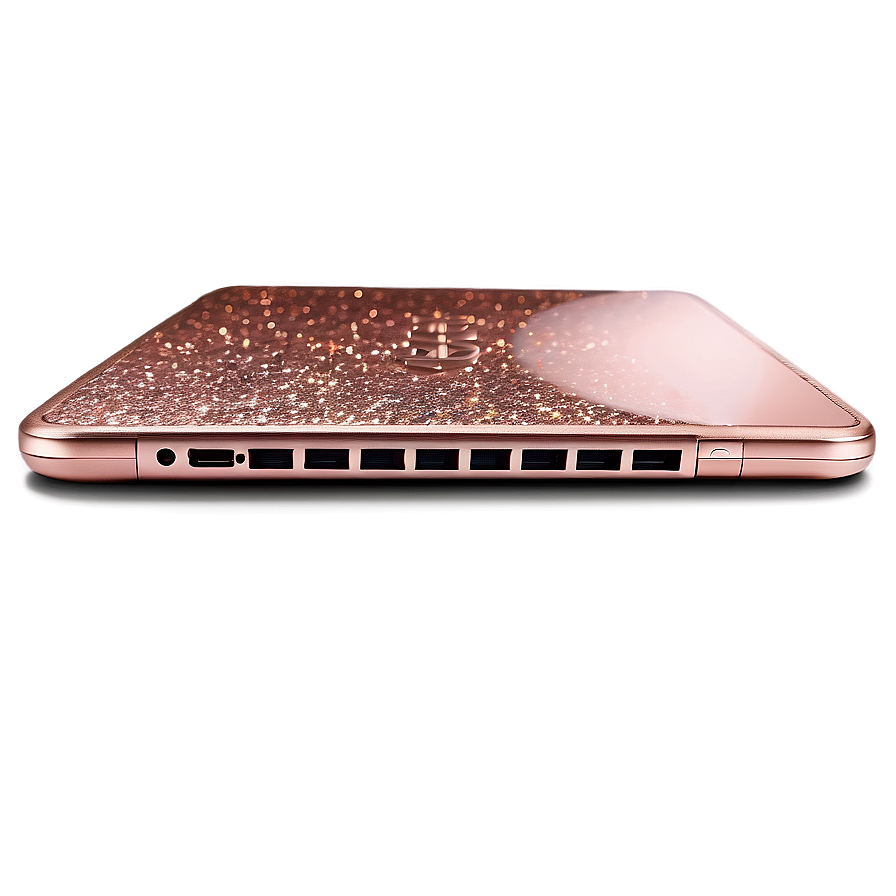 Rose Gold Glitter Laptop Png Box96