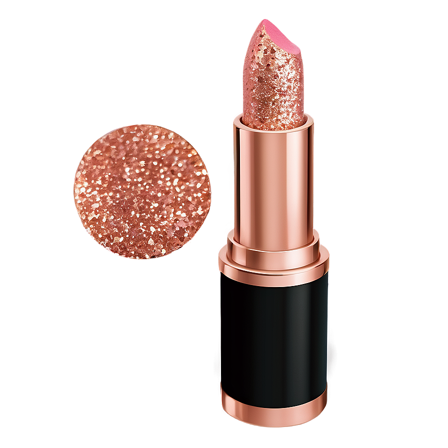 Rose Gold Glitter Lipstick Smear Png Kym