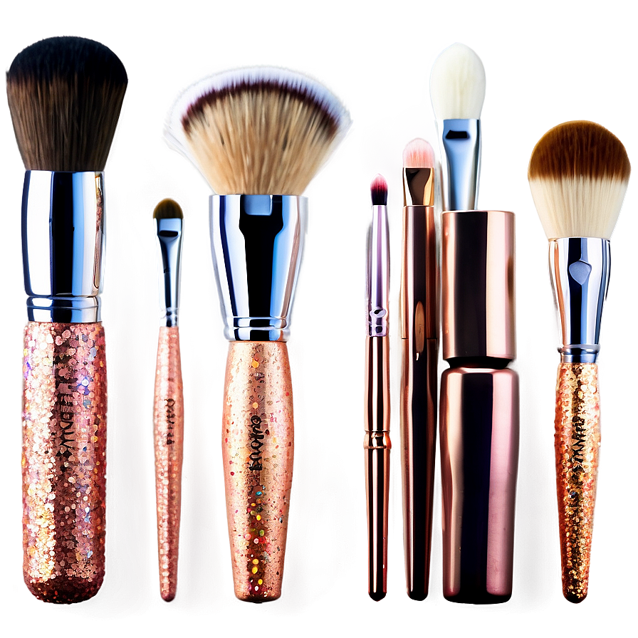 Rose Gold Glitter Makeup Brushes Png Lds