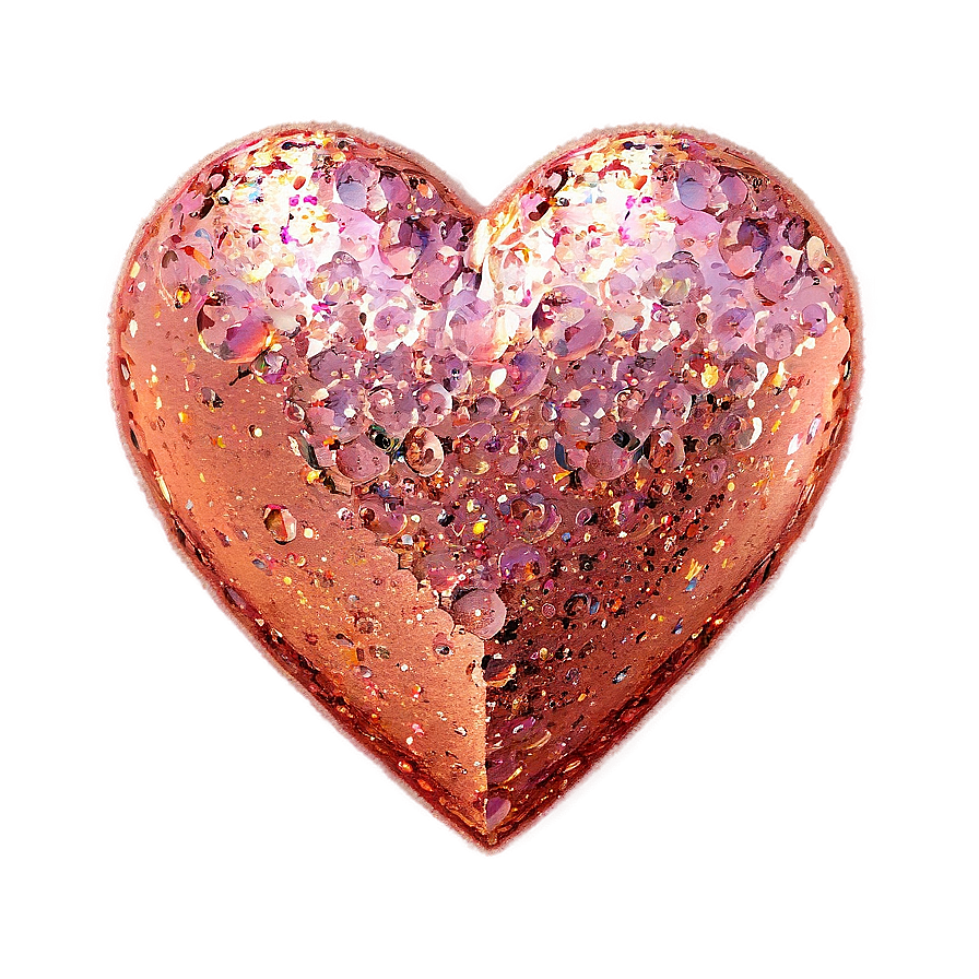 Rose Gold Glitter Valentine Hearts Png Xyi