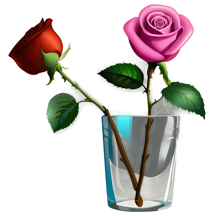 Rose In Vase Clipart Png 06272024