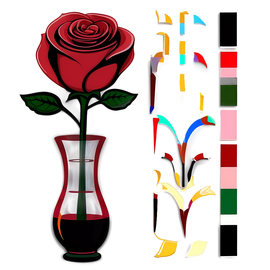 Rose In Vase Clipart Png Iqp17