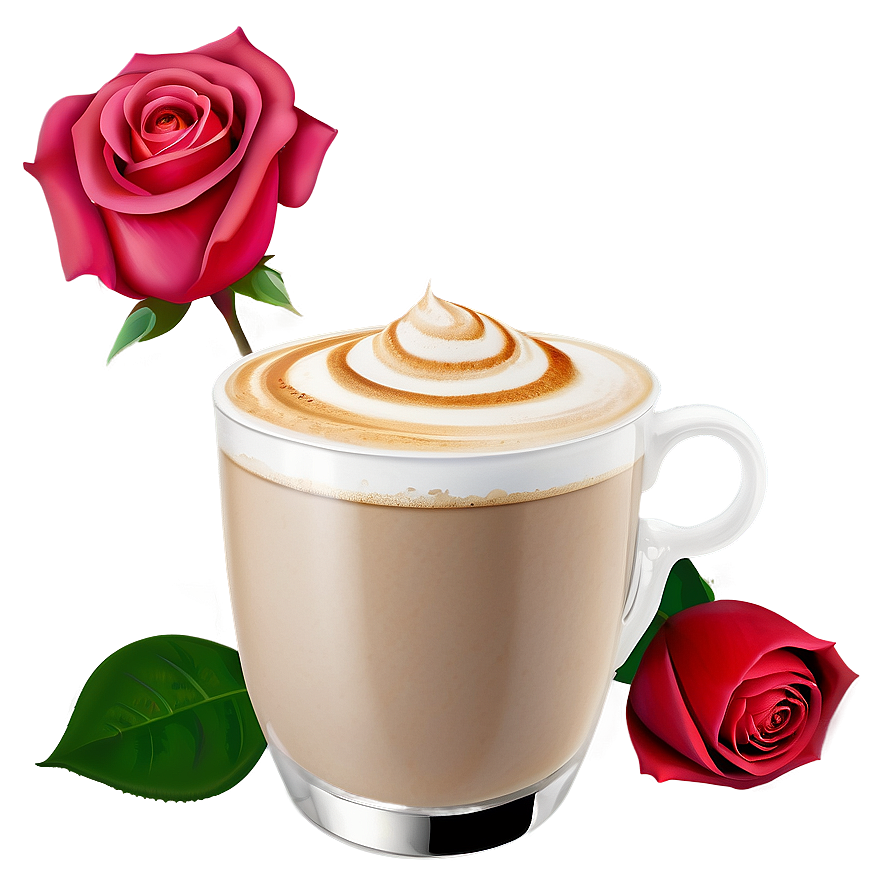 Rose Latte Floral PNG ein8 PNG with transparent background