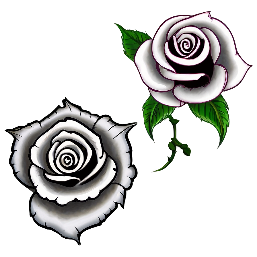 Rose Neck Tattoo Samples Png 06122024