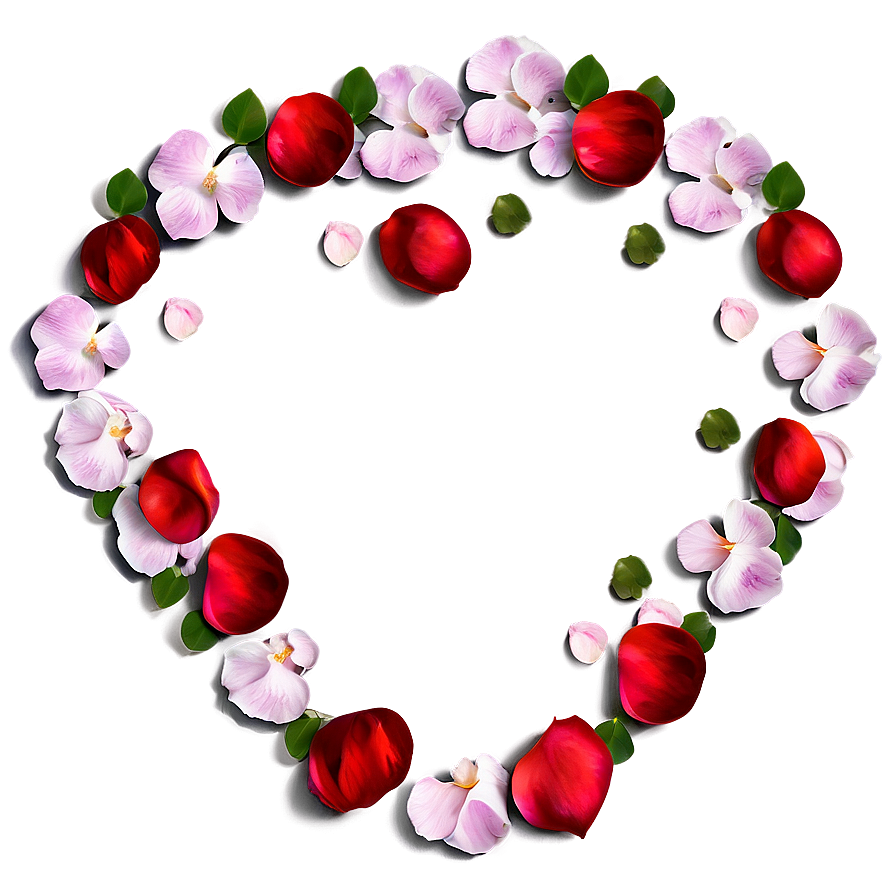 Rose Petals Heart Shape Png 05252024