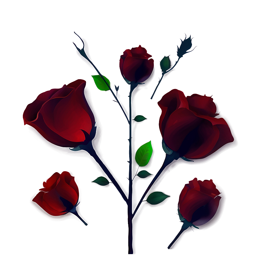 Rose Petals Silhouette Png 61