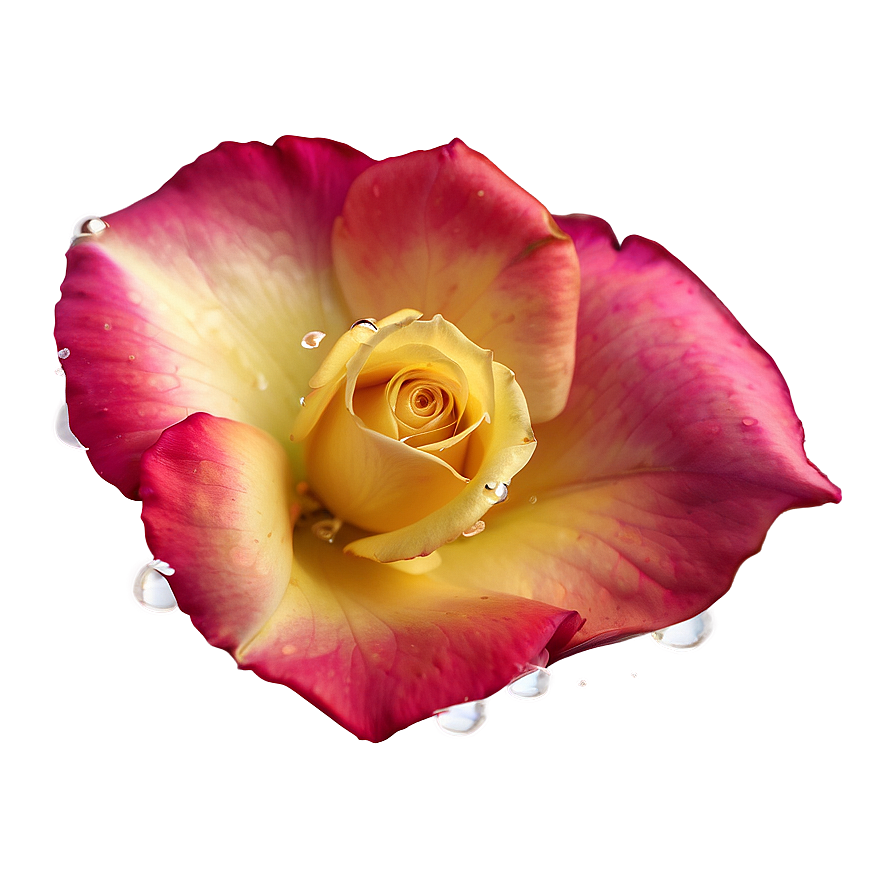 Rose Petals With Dew Png 1