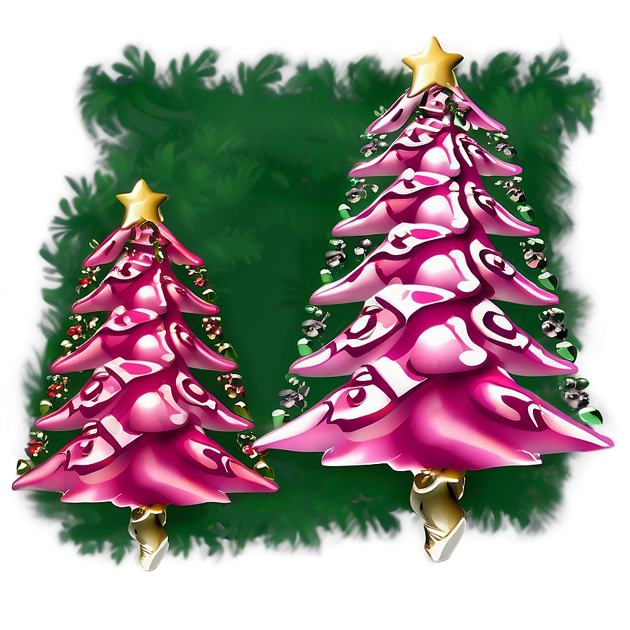 Rose Pink Christmas Tree Png Xcg41