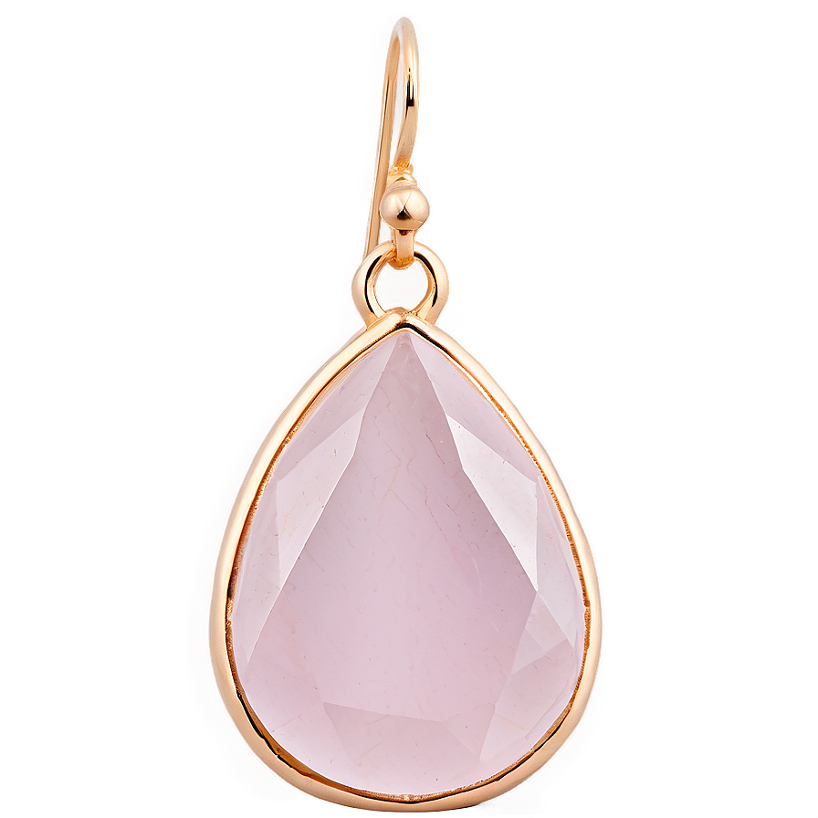 Rose Quartz Teardrop Earrings Png 06272024