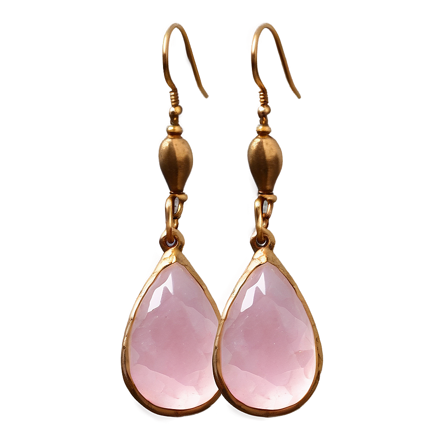 Rose Quartz Teardrop Earrings Png Xcw