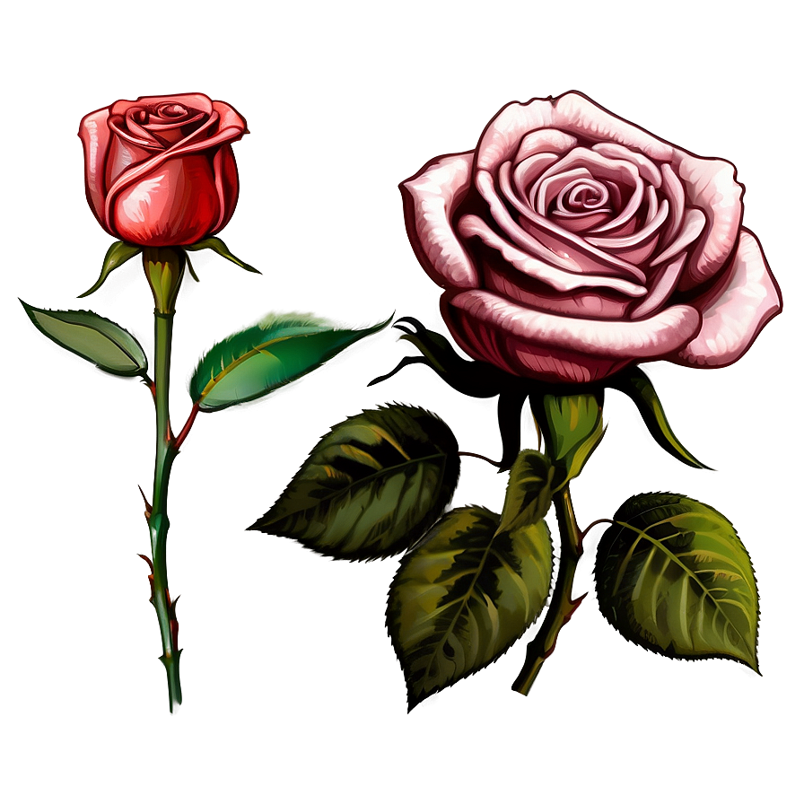 Rose Sketch Clipart Png Itf