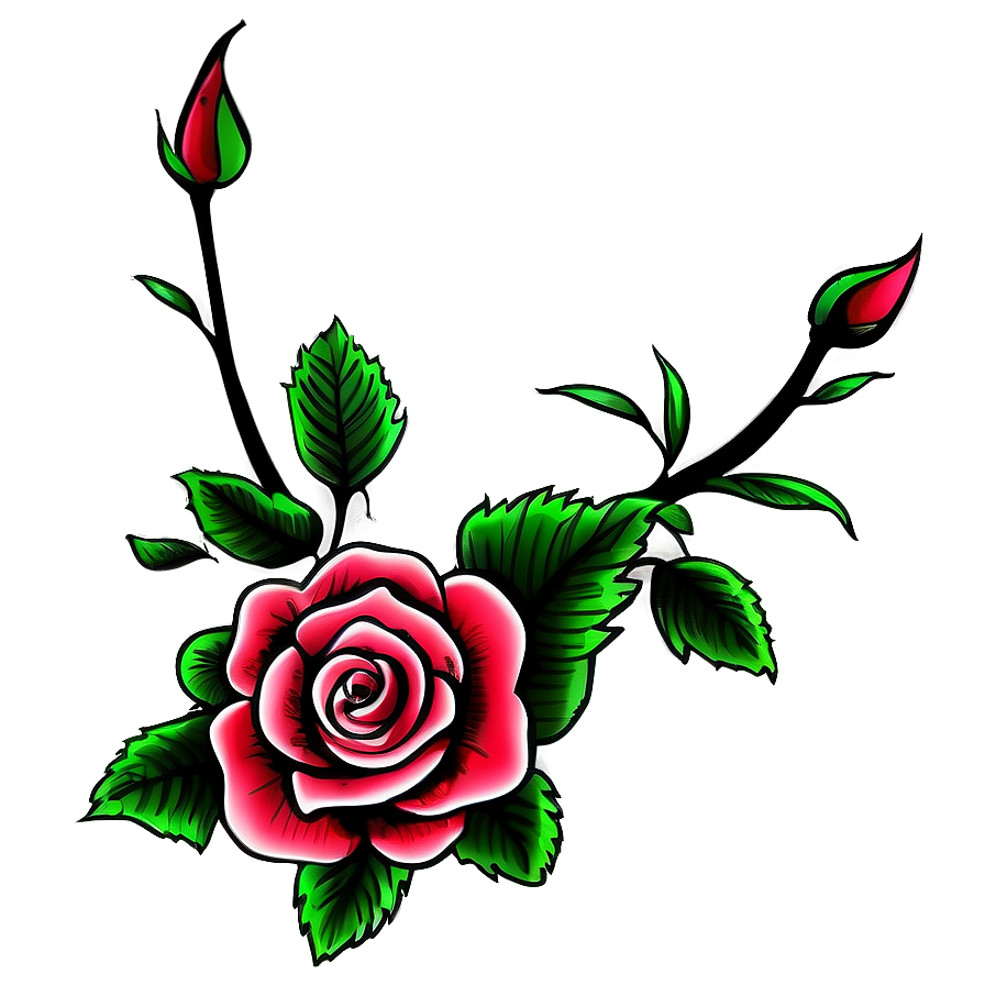 Rose Tattoo Illustration Png Vsu