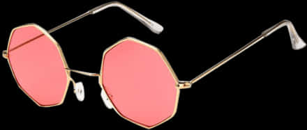 Geometric Metal Frame Sunglasses Lavender Light Pink - Red Round Glasses Png, Transparent Png PNG image with a transparent background, free high-resolution download