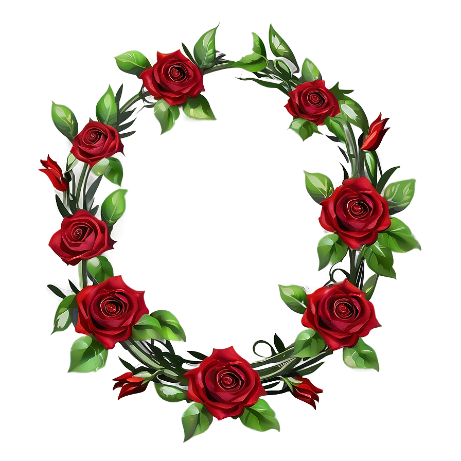 Rose Wreath Clipart Png Prv43