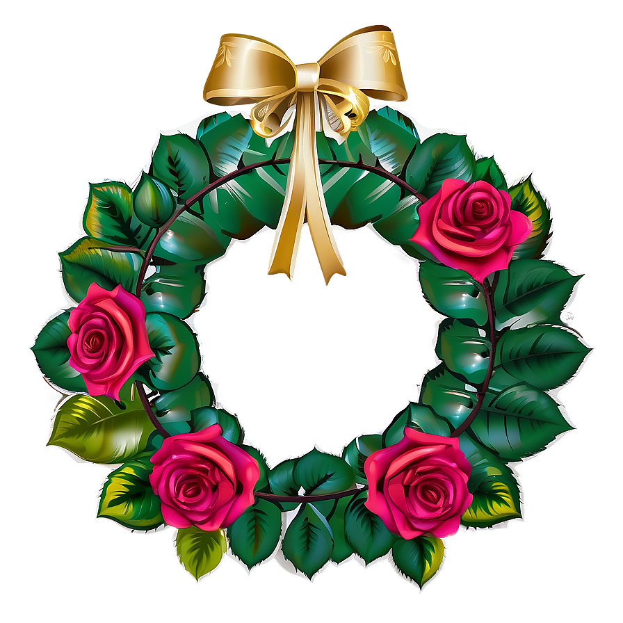 Rose Wreath Clipart Png Yle