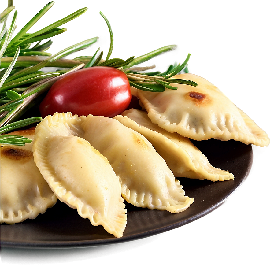 Rosemary And Garlic Potato Pierogi Png Fyl